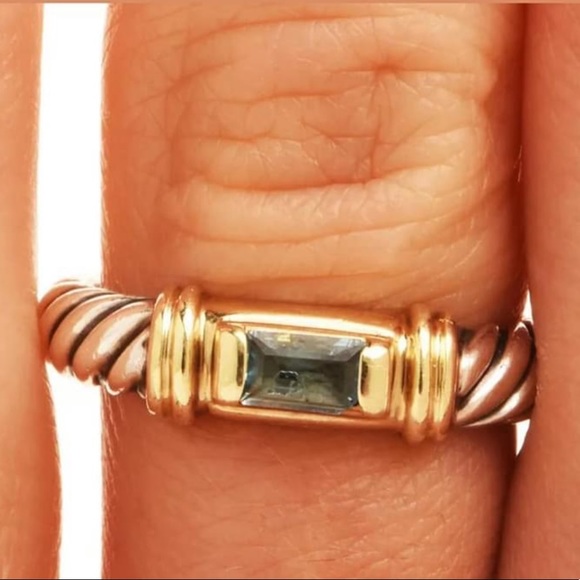 David Yurman Jewelry - Blue Topaz David Yurman Ring
